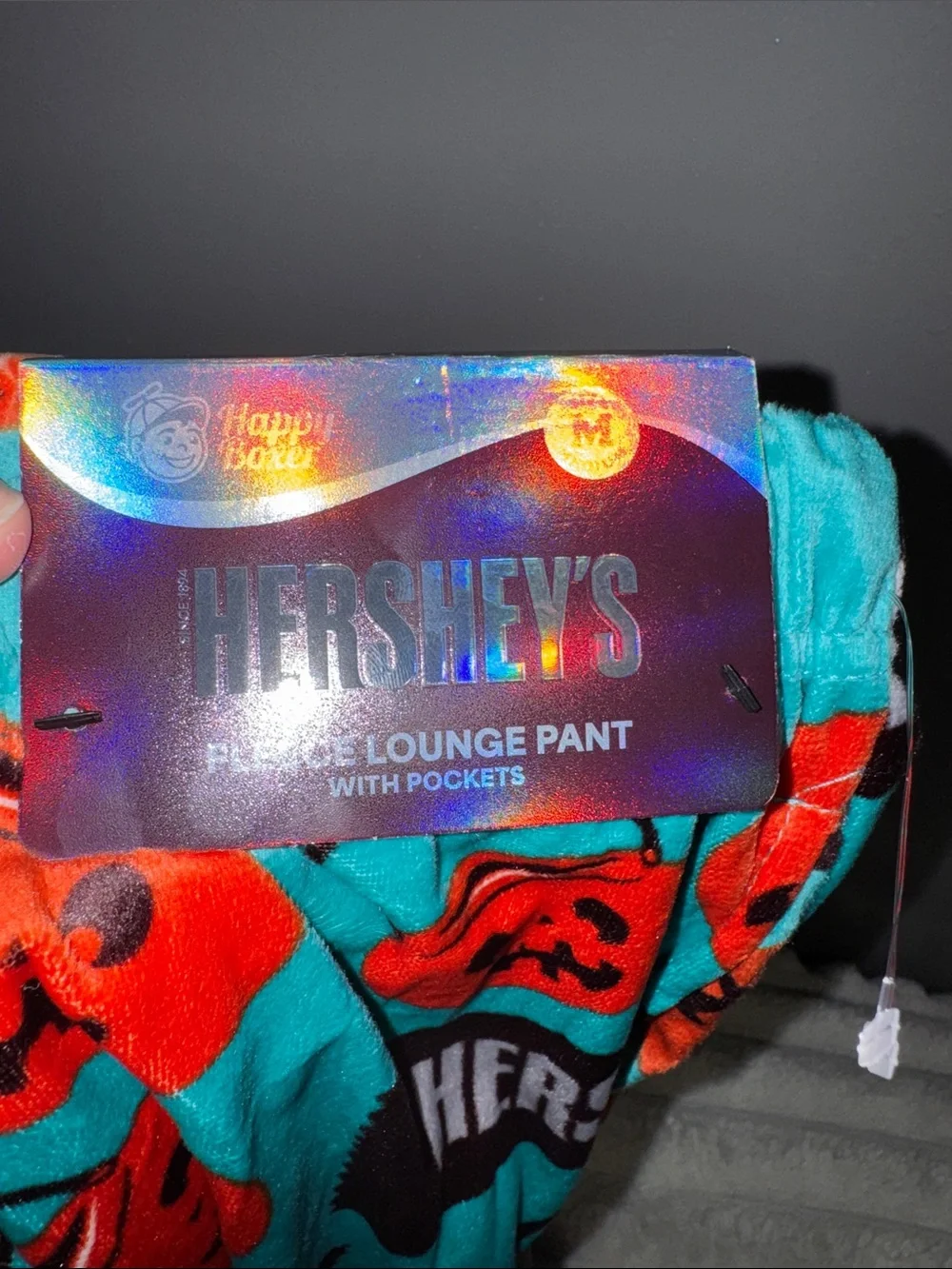 Hershey's Women's Teal Halloween Pumpkin Lounge Pajama Pants
